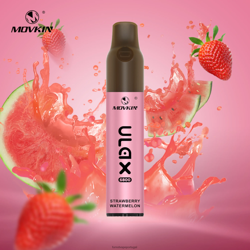 Fumot Flavours - Fumot Movkin Ulax Vaporizador descartável 6800 bobina de cerâmica - 8ml (1 peça) melancia morango 82R648329