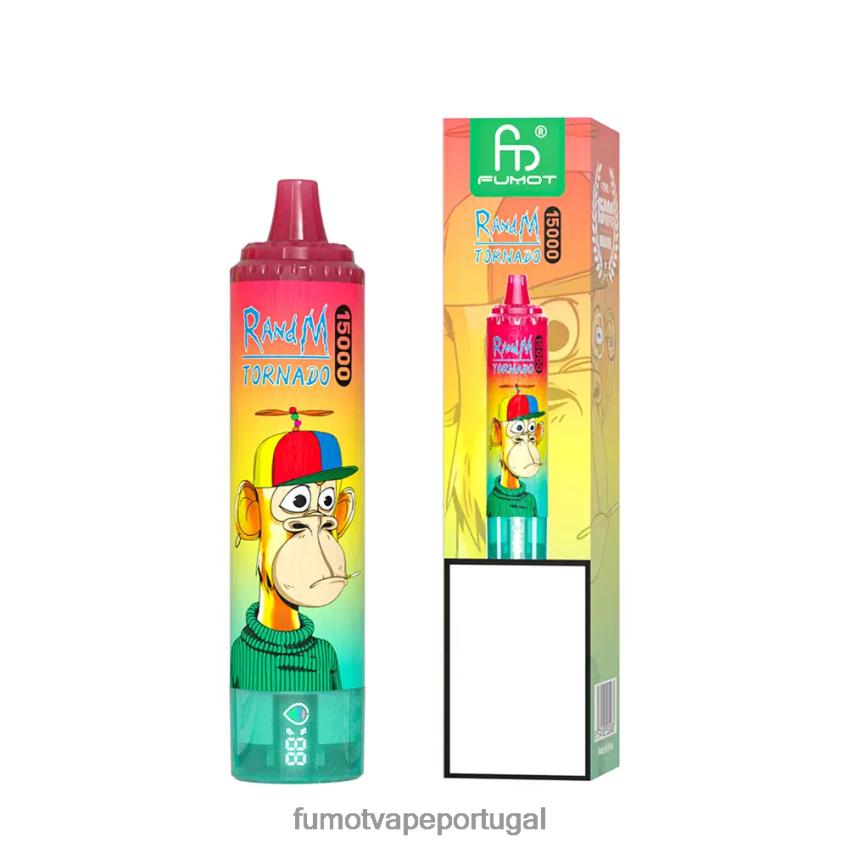 Fumot Flavours - Fumot Tornado 15000 vapores descartáveis ​​- 25ml (1 peça) gelo de pêssego 82R648179