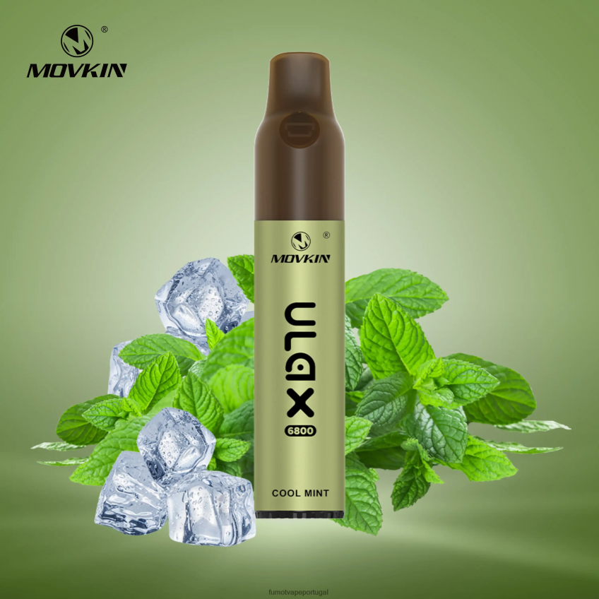 Fumot Portugal - Fumot Movkin Ulax Vaporizador descartável 6800 bobina de cerâmica - 8ml (1 peça) menta refrescante 82R648321