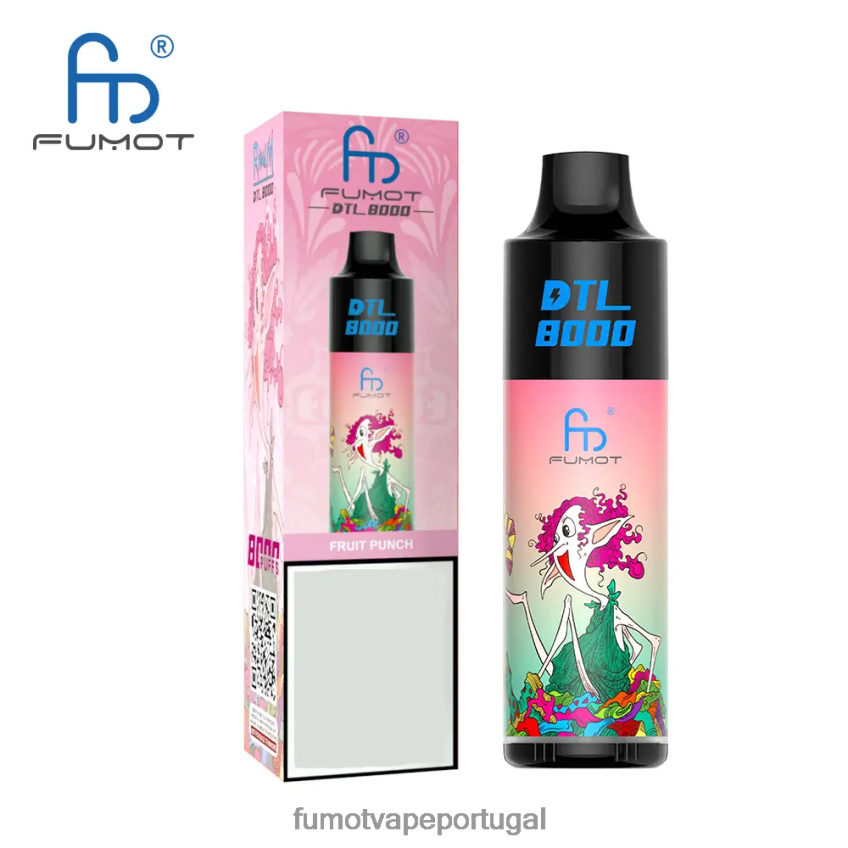 Fumot Shop - Fumot DTL Caneta vape descartável 8000 - 16ml (1 peça) hortelã de mirtilo 82R648416