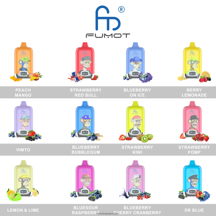 Fumot Shop - Fumot Digital Box vape pod descartável 12000 - 20ml (1 peça) chiclete de melancia 82R648156