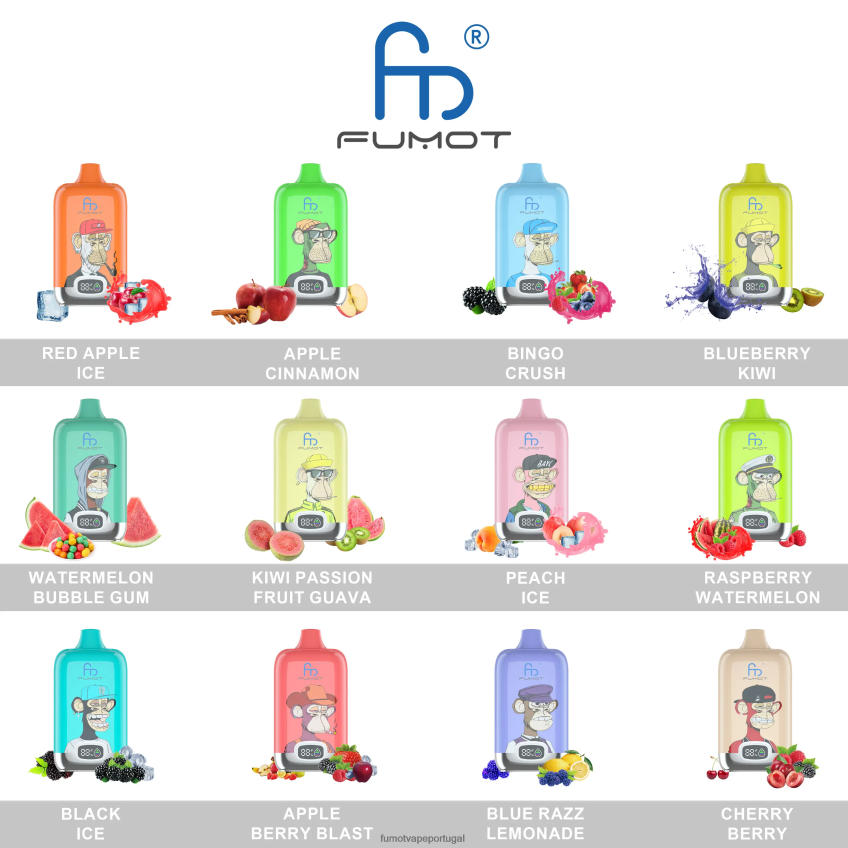 Fumot Shop - Fumot Digital Box vape pod descartável 12000 - 20ml (1 peça) chiclete de melancia 82R648156
