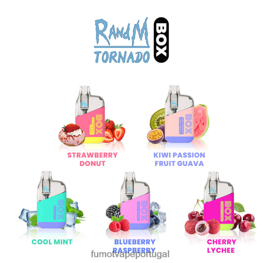 Fumot Shop - Fumot Tornado Caixa descartável de 10000 vape pods - 20ml (1 peça) uva morango 82R648366