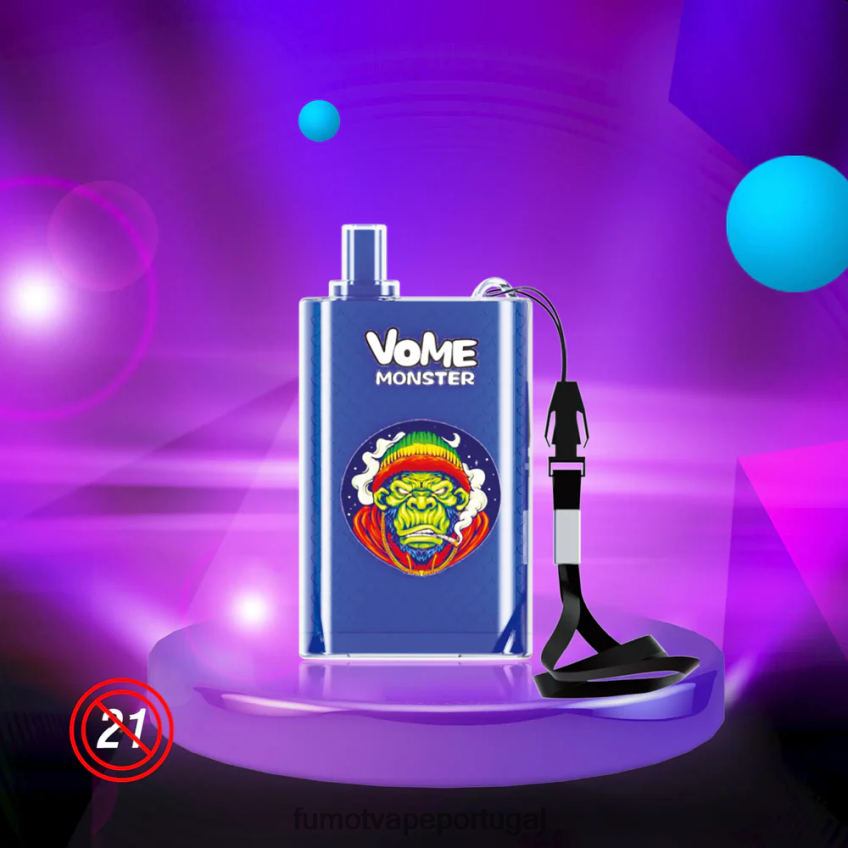Fumot Shop - Fumot Vome Monster 10000 dispositivos vape pod descartáveis ​​- 20ml (1 peça) gelo de mirtilo 82R648426