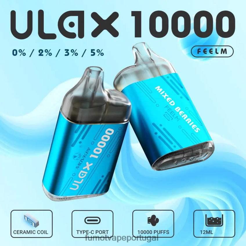 Fumot Tech - Fumot Movkin Ulax 10000 cápsulas de vapor descartáveis ​​- 12ml (1 peça) gelo exuberante 82R648310