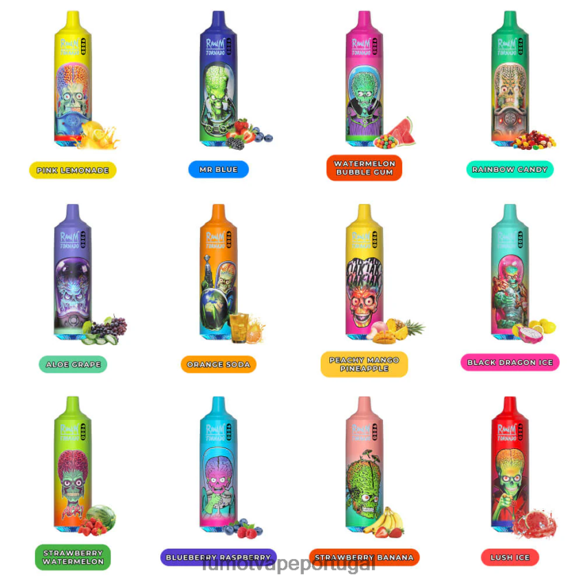 Fumot Vape Portugal - Fumot Tornado caneta vape descartável 9000 - 18ml (1 peça) gelo de pêssego de verão 82R64852