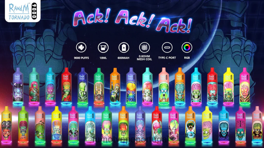 Fumot Vape Portugal - Fumot Tornado caneta vape descartável 9000 - 18ml (1 peça) gelo de pêssego de verão 82R64852