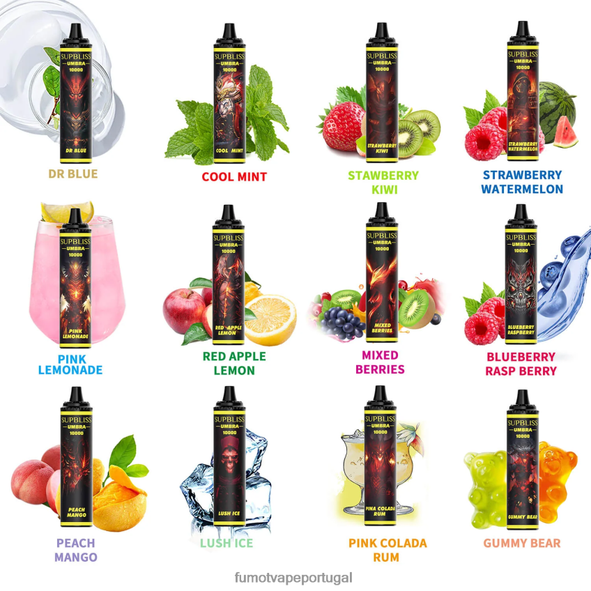Fumot Vape Price - Fumot Supbliss Umbra Caneta vape descartável 10000 (1 peça) - 20ml kiwi morango 82R648483