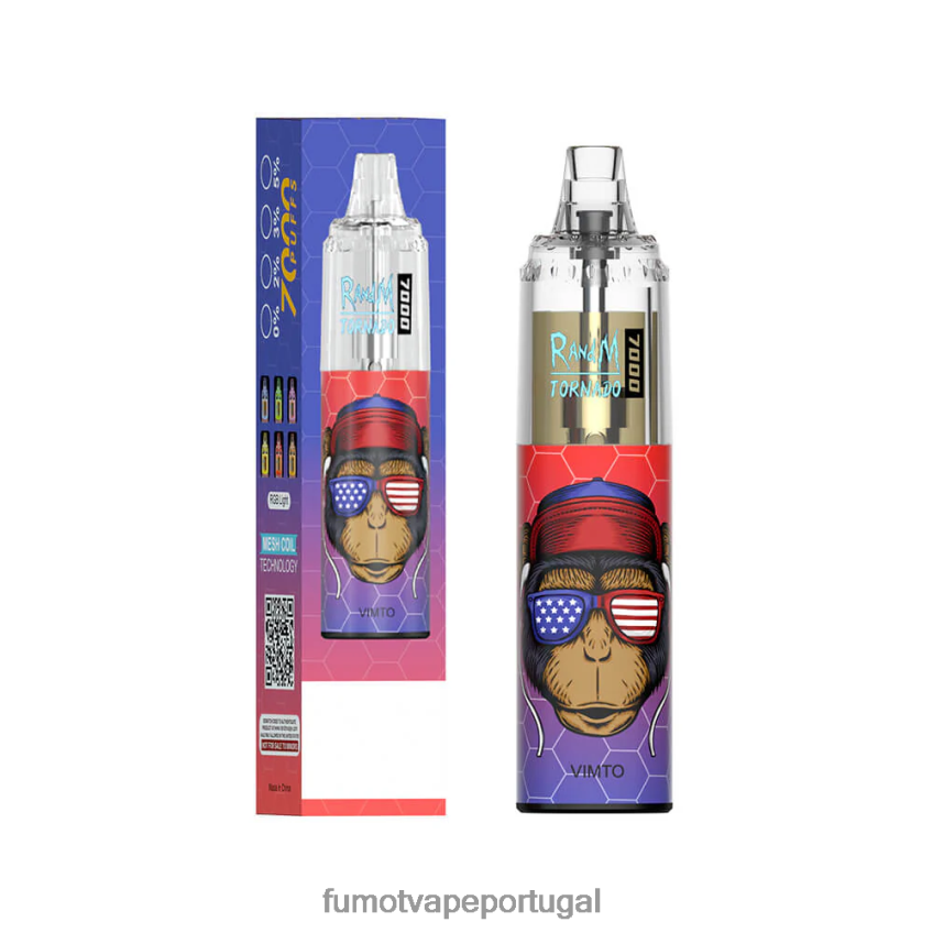 Fumot Vape Review - Fumot Tornado Caneta vape descartável de 14ml 7000 (1 peça) chiclete de mirtilo 82R64864
