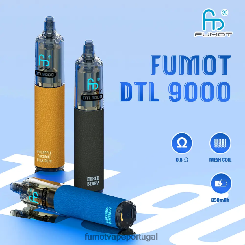 Fumot Vape Sale - Fumot DTL caneta vape descartável 9000- 18ml (1 peça) mel abacaxi laranja 82R648375
