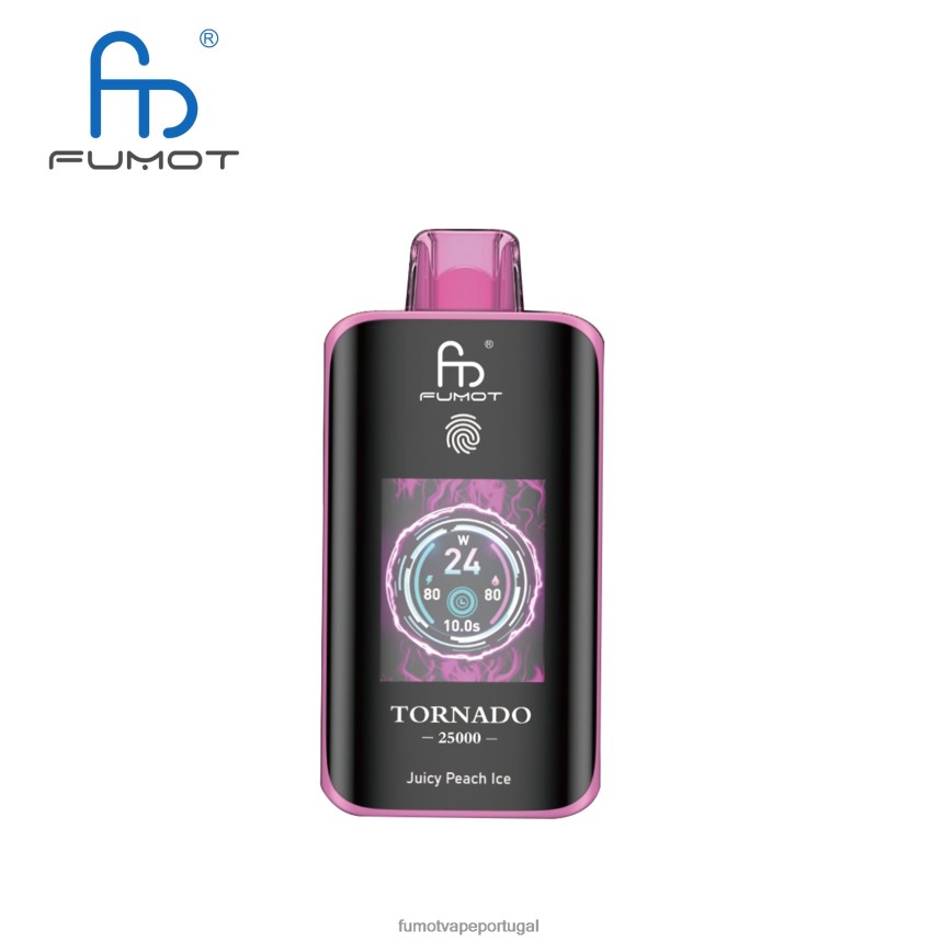 Fumot Vape Shop - Fumot Tornado 25000 vapores descartáveis suculento gelo de pêssego 2B02DX7