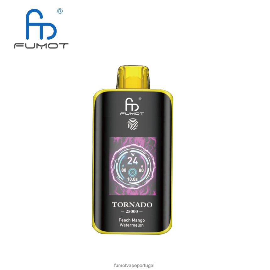 Fumot Flavours - Fumot Tornado 25000 vapores descartáveis melancia manga pêssego 2B02DX9
